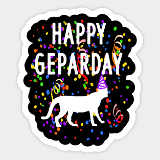 Happy Geparday cheetah motif saying birthday Sticker